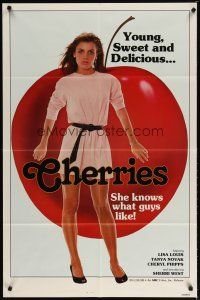 4d191 CHERRIES 1sh '70s young, sweet and delicious, she knows what guys like!