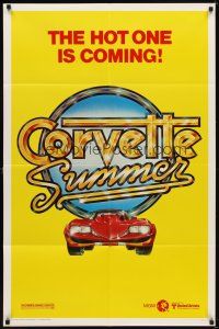 4d223 CORVETTE SUMMER teaser 1sh '78 cool different art of custom Chevrolet Corvette!