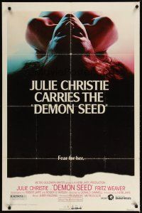 4d268 DEMON SEED 1sh '77 Julie Christie is profanely violated by a demonic machine!