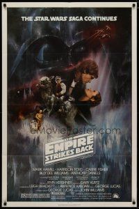 4d326 EMPIRE STRIKES BACK 1sh '80 classic Gone With The Wind style art by Roger Kastel!