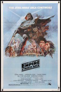 4d328 EMPIRE STRIKES BACK style B 1sh '80 George Lucas sci-fi classic, cool art by Tom Jung!