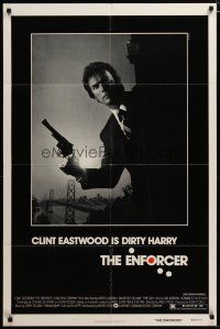 4d332 ENFORCER 1sh '76 Clint Eastwood as Dirty Harry w/.44 magnum & Golden Gate Bridge!
