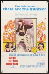 4d344 FATE IS THE HUNTER 1sh '64 Glenn Ford, Nancy Kwan, Rod Taylor, Suzanne Pleshette!