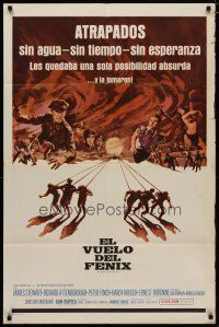 4d355 FLIGHT OF THE PHOENIX Spanish/U.S. 1sh '66 directed by Robert Aldrich, James Stewart!