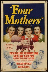 4d364 FOUR MOTHERS 1sh '41 Priscilla, Rosemary & Lola Lane plus Gale Page with babies!