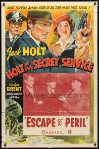 4d451 HOLT OF THE SECRET SERVICE chapter 8 1sh '41 Jack Holt, Evelyn Brent, Columbia serial!