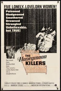 4d455 HONEYMOON KILLERS int'l 1sh '70 classic anti-romantic image of Shirley Stoler & Tony Lo Bianco