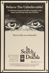 4d481 IN SEARCH OF DRACULA 1sh '75 cool vampire documentary, he really existed!