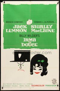 4d493 IRMA LA DOUCE style B 1sh '63 Billy Wilder, great art of Shirley MacLaine & Jack Lemmon!