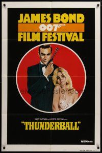 4d501 JAMES BOND 007 FILM FESTIVAL style B 1sh '75 Sean Connery w/sexy girl, Thunderball!