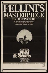 4d519 JULIET OF THE SPIRITS 1sh '65 Federico Fellini's Giulietta degli Spiriti, Giulietta Masina!
