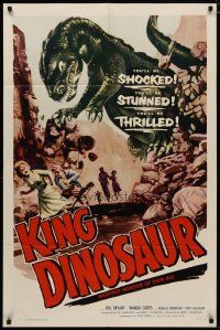 4d531 KING DINOSAUR 1sh '55 artwork of the mightiest prehistoric monster of all!