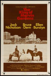 4d535 KING OF MARVIN GARDENS 1sh '72 Jack Nicholson in New Jersey, directed by Bob Rafelson!
