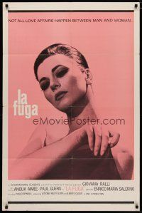 4d548 LA FUGA 1sh '66 Paola Spinola directed Italian lesbian sex drama, pretty Giovanna Ralli!