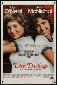 4d572 LITTLE DARLINGS 1sh '80 Tatum O'Neal & Kristy McNichol make a bet to lose their virginity!