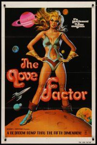 4d583 LOVE FACTOR 1sh '75 bedroom romp thru the fifth dimension, sexcitement in time & space!
