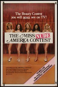4d621 MISS NUDE AMERICA 1sh R80 beauty pageant sexploitation, you will never see on TV!