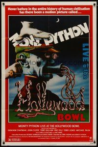 4d630 MONTY PYTHON LIVE AT THE HOLLYWOOD BOWL 1sh '82 great wacky meat grinder image!