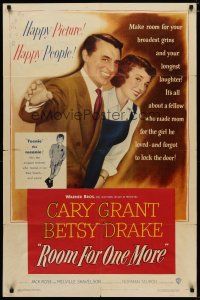 4d746 ROOM FOR ONE MORE 1sh '52 great artwork of Cary Grant & Betsy Drake!