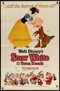 4d792 SNOW WHITE & THE SEVEN DWARFS style A 1sh R67 Walt Disney animated cartoon fantasy classic!