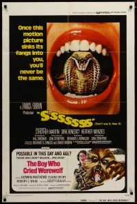 4d812 SSSSSSS/BOY WHO CRIED WEREWOLF 1sh '73 once it sinks its fangs in you'll never be the same!