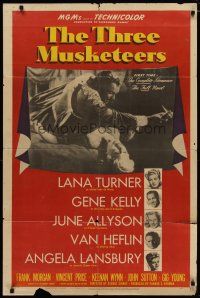 4d885 THREE MUSKETEERS style D 1sh '48 Lana Turner, Gene Kelly, June Allyson, Angela Lansbury