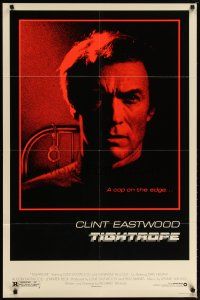 4d890 TIGHTROPE 1sh '84 Clint Eastwood is a cop on the edge, cool handcuff image!