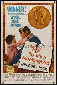 4d896 TO KILL A MOCKINGBIRD Parents' Magazine style 1sh '63 Gregory Peck, from Harper Lee's novel!