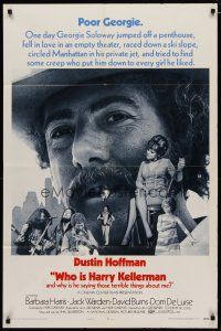 4d959 WHO IS HARRY KELLERMAN style B 1sh '71 Dustin Hoffman in cowboy hat wants to know!