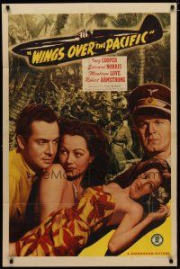 4d973 WINGS OVER THE PACIFIC 1sh '43 Inez Cooper, Edward Norris, Montagu Love, Robert Armstrong!