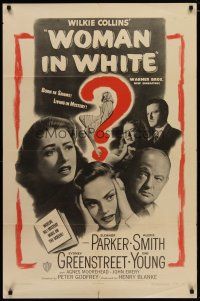 4d977 WOMAN IN WHITE 1sh '48 Eleanor Parker, Alexis Smith, Sidney Greenstreet, Gig Young