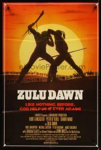 4d999 ZULU DAWN 1sh '79 Burt Lancaster, Peter O'Toole, African adventure, Topazio artwork!