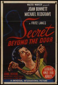 4e744 SECRET BEYOND THE DOOR Aust 1sh '47 Joan Bennett, Michael Redgrave, Fritz Lang film noir!
