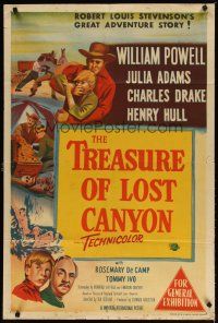 4e770 TREASURE OF LOST CANYON Aust 1sh '52 William Powell in Robert Louis Stevenson adventure!