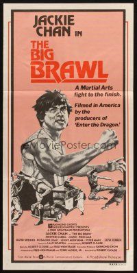 4e813 BIG BRAWL Aust daybill '80 early Jackie Chan, a martial arts fight to the finish!