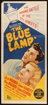 4e819 BLUE LAMP Aust daybill '50 directed by Basil Dearden, the unending battle of city streets!