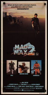 4e916 MAD MAX 2: THE ROAD WARRIOR Aust daybill '81 George Miller, Mel Gibson returns as Mad Max!