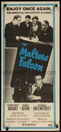 4e918 MALTESE FALCON Aust daybill R80s Humphrey Bogart, Peter Lorre, directed by John Huston!