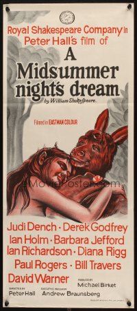 4e925 MIDSUMMER NIGHT'S DREAM Aust daybill '68 Derek Godfrey, classic Shakespeare!