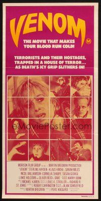 4e989 VENOM Aust daybill '82 Klaus Kinski, poisonous snakes, the ultimate in suspense!