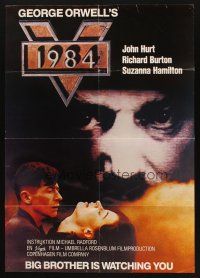 4e019 1984 Danish '84 George Orwell, John Hurt, creepy image of Big Brother!