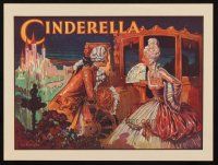 4e009 CINDERELLA stage play English herald '30s Crossley art of Cinderella getting out of carriage!