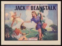 4e012 JACK & THE BEANSTALK blue title style stage play English herald '30s art of female Jack!