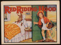 4e002 RED RIDING HOOD red title style stage play English herald '30s Red visits wolf in bed!