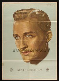 4e525 BING CROSBY German '40s great different portrait art of singer!