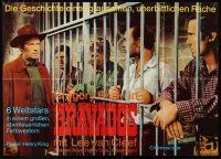 4e530 BRAVADOS German R70s cowboy Gregory Peck w/Henry Silva & baddies in jail!