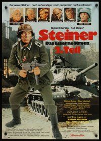 4e531 BREAKTHROUGH German '79 Andrew McLaglen directed, great image of soldier Richard Burton!