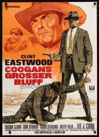 4e548 COOGAN'S BLUFF German '68 Dill art of Clint Eastwood in action, directed by Don Siegel!