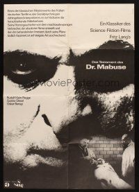 4e667 TESTAMENT OF DR. MABUSE German R63 Fritz Lang's psychotic criminal genius!