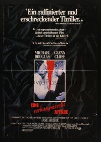 4e561 FATAL ATTRACTION German '87 Michael Douglas, Glenn Close, a terrifying love story!
